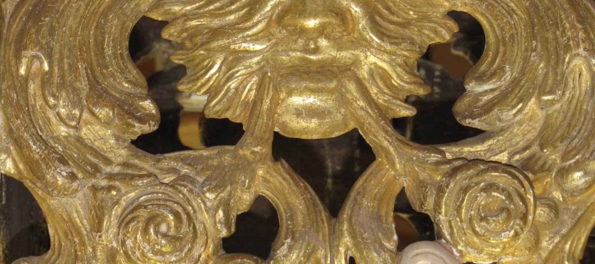 gilded wood console